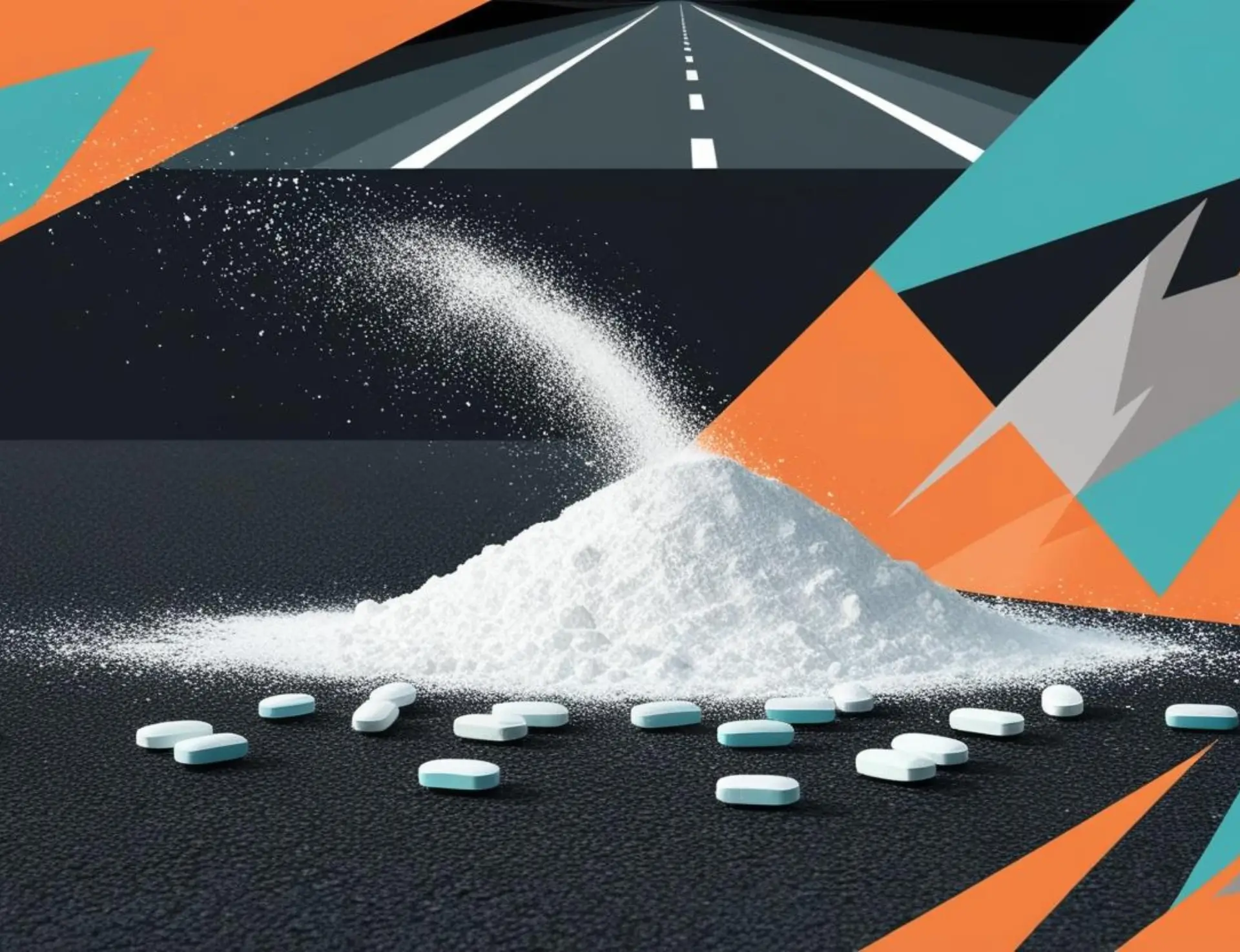 „Pop-Art Stil Illustration eines Fahrzeugs mit verblassenden Blättern, symbolisch für MPU wegen Cannabis.“