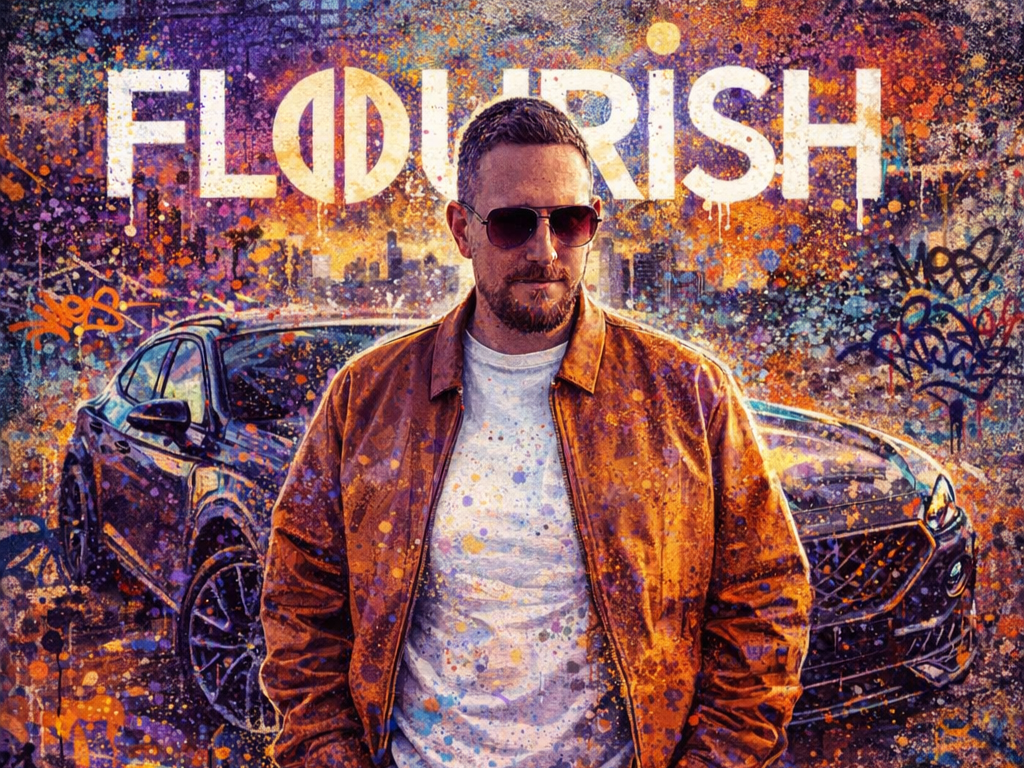 „Pop-Art Stil Illustration mit Converse Sneakern vor zwei Pfeilen auf Holzboden, die zur MPU führen.“